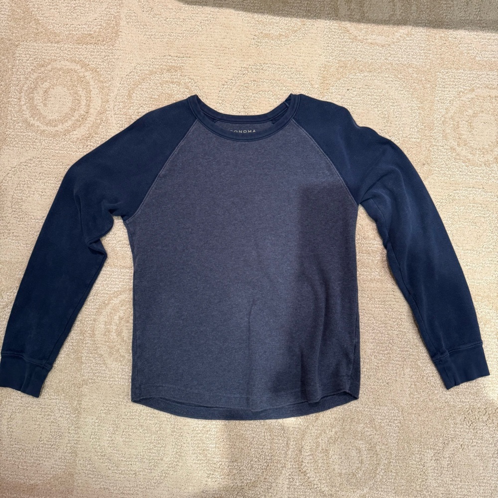 Sonoma Men's Dark Blue Crewneck Sweater